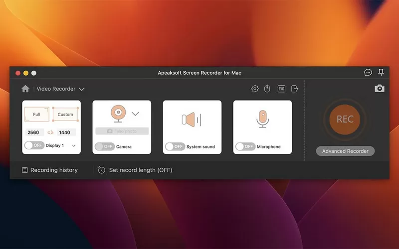 Apeaksoft Screen Recorder Mac Torrent Download